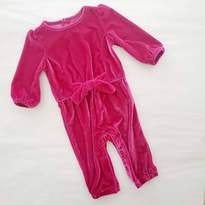 3/$25 Carters pink velvet romper